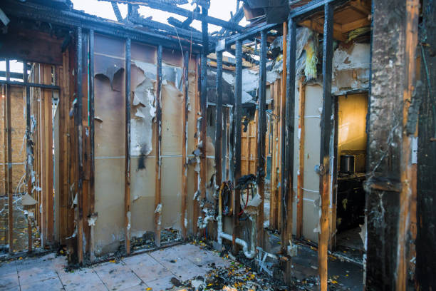 Professional Fire Damage Restoration technician working in Noyack, NY